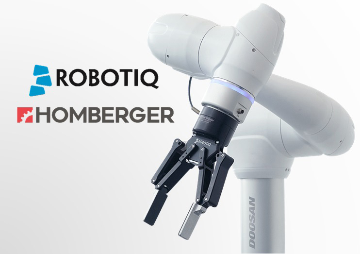 Homberger diventa distributore Robotiq per i cobot Doosan Robotics